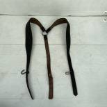 Bretelles de suspension Mdle 1893 cuir noir retourné