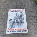 Affiche de propagande ' Faites confiance au soldat allemand '