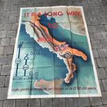 Affiche de propagande ' It s a long way to Rome ' 