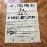 Affiche Ordre de mobilisation Générale 1914 