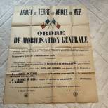 Affiche Ordre Mobilisation Générale 1914 