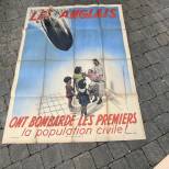 Affiche propagande anglophobe ' Les anglais ont bombardé les premiers ' 