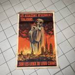 Affiche propagande anglophobe ' Les assassins reviennent toujours sur les lieux de leur crime '