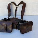 Brelage troupe à pied Mdle 1905/14 cuir marron 