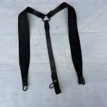 Bretelles de suspension Mdle 1893 cuir noir retourné 