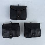 Cartouchières Mdle 1888 Fusil Lebel , cuir noir retourné 