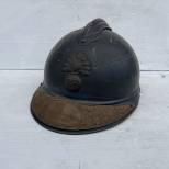 Casque Adrian Mdle 1915 Infanterie , plaque commémorative Mdle 1919 