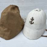 Casque Colonial Mdle 1886 , couvre casque et jugulaire cuir fauve 