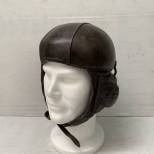 Casque de vol Airaile 11 en cuir marron 