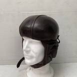 Casque de vol Mdle Airaile 11 en cuir marron 