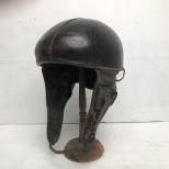 Casque de vol Type BALCHOC en cuir marron foncé 