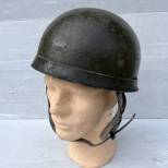 Casque Parachutiste 1er Modèle ,Jonc et jugulaire cuir 