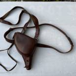 Ceinturon Baudrier Mdle 1893/15 Officier et etui revolver Mdle 1892 cuir marron 