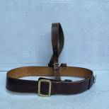 Ceinturon Baudrier Officier en cuir havane