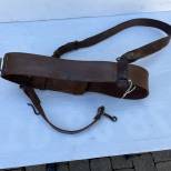 Ceinturon Baudrier officier et bélière sabre cuir marron 