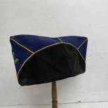 Chasseur Calot de tradition drap bleu nuit et noir passepoilé