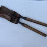 Cisaille renforcée  et étui cuir marron 