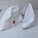 DRK Deux coiffes infirmière coton blanc 