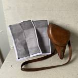 Etui révolver Mdle 1892 et baudrier cuir fauve 
