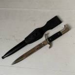 Feuerschutz Polizei Baionnette troupe et gousset cuir verni 