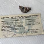 FFI Résistance Insigne métallique et diplome 