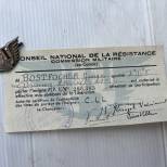 FFI/Résistance Insigne et diplome