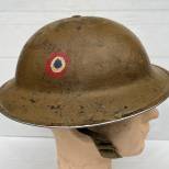 1ère DFL Casque MKII Tropical , cocarde tricolore peinte 