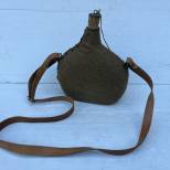 Gourde Individuelle Mdle 1935 courroie longue cuir marron 