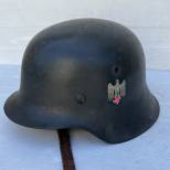 Heer Casque Mdle 1942 un insigne et jugulaire 