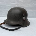 Heer Casque Mdle 1942 Un insigne et jugulaire 