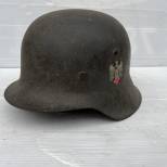 Heer casque Mdle 1942 Un insigne et jugulaire cuir 