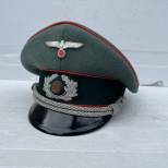 Heer casquette officier artillerie drap feldgrau 