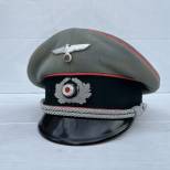 Heer Casquette officier Panzer drap fin feldgrau 