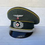 Heer Casquette officier Transmission Drap feldgrau 