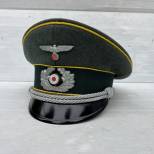 Heer Casquette officier Transmission Drap feldgrau 