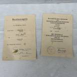 Heer Transmission Diplomes Krimschild  et Ost medaille  1941/42 