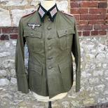 Heer Veste Mdle 1941 Officier Panzer toile vert olive 