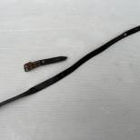 Jugulaire de casque cuir retourné noir 