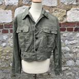 KM Blouson sous marinier en treillis chevron vert 