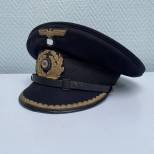 KM Casquette officier subalterne drap bleu nuit 