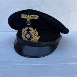 KM Casquette Sous officier Drap bleu nuit 