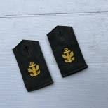 KM Paire de pattes d épaules troupe Artillerie cotière en TOILE feldgrau 