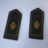 KM Paire Pattes épaules S/Officier artillerie cotière drap feldgrau 