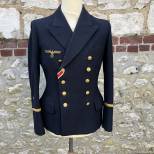 KM Veston officier navigant gabardine bleu nuit 