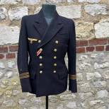 KM Veston officier navigant gabardine bleu nuit 