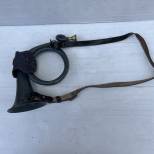 LW Bugle peint gris bleu , plastron et sangle cuir 