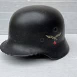 LW Casque Mdle 1940 Un insigne et jugulaire 