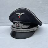 LW Casquette officier gabardine gris bleu 