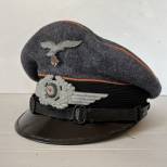 LW Casquette sous officier Transmission drap gris bleu 