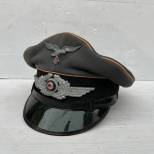 LW Casquette sous officier transmission toile gris bleu 